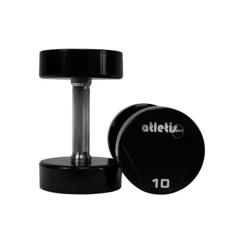 Paire d’haltères rondes de 2,5kg à 50kg en polyuréthane Atletisport A-HRPHQ